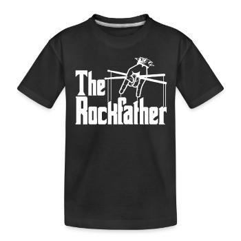 The Rockfather Design for the True Rock Dad - Kids' Premium Organic T-Shirt - black - Front