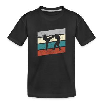 MMA Retro - Kids' Premium Organic T-Shirt - black - Front