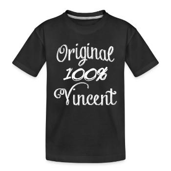 Original 100% Vincent - Kinder Premium Bio T-Shirt - Schwarz - Vorne