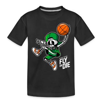Os de panier - T-shirt bio Premium Enfant - noir - Devant