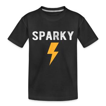Électricien Cadeau Drôle Sparky Surnom Lightning - T-shirt bio Premium Enfant - noir - Devant