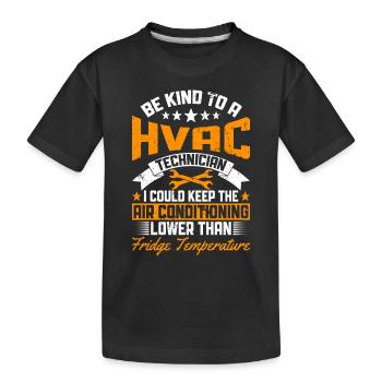 HVAC Techniker Design Für HVAC Lüftungstechniker - Kids' Premium Organic T-Shirt - black - Front