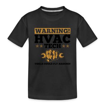Entwurf Eines Hvac-technikers Für Einen - Kinder Premium Bio T-Shirt - Schwarz - Vorne