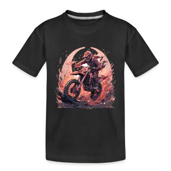 Supermoto Motocross Motocross Motorcycle Biker - Kids' Premium Organic T-Shirt - black - Front