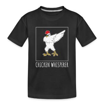 Funny Chicken Whisperer Chicken Farm Gift - Kids' Premium Organic T-Shirt - black - Front
