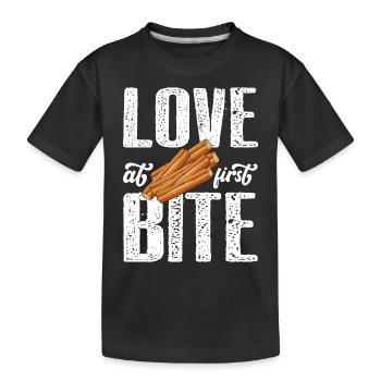 Coup de foudre les churros mexicains - T-shirt bio Premium Enfant - noir - Devant