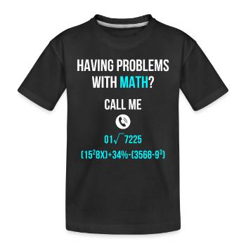 Apprendre l’école de mathématiques - T-shirt bio Premium Enfant - noir - Devant