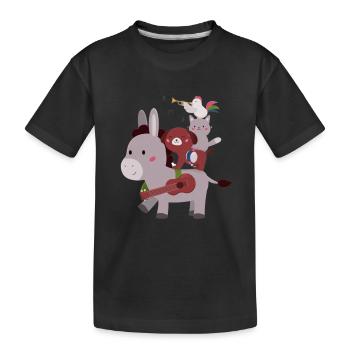 Musiciens de la ville de Brême - T-shirt bio Premium Enfant - noir - Devant