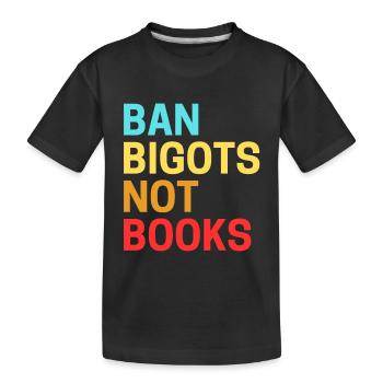 Interdire les bigots Pas les livres Livres interdits - T-shirt bio Premium Enfant - noir - Devant