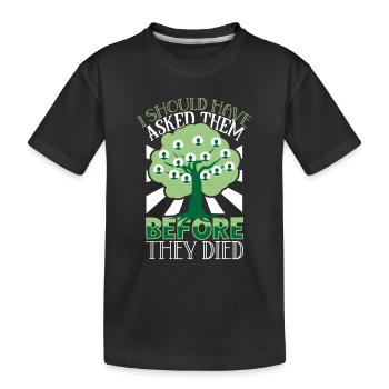 Arbre généalogique Historien de la famille Généalogie Généalogiste - T-shirt bio Premium Enfant - noir - Devant