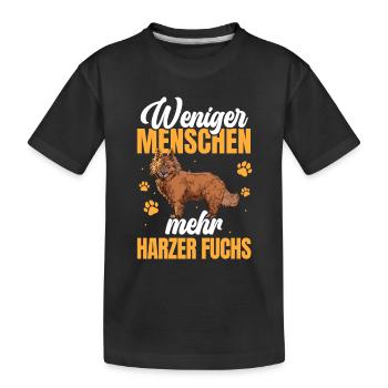 Mehr Harzer Fuchs altdeutscher Hütefuchs - Kinder Premium Bio T-Shirt - Schwarz - Vorne