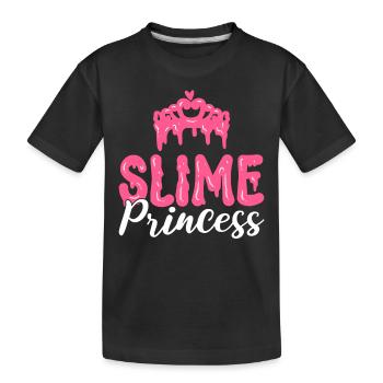 Schleim-Prinzessin - Kinder Premium Bio T-Shirt - Schwarz - Vorne