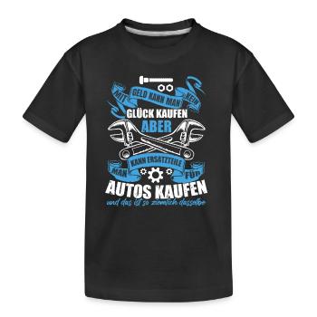 Autoschrauber Werkstatt Mechaniker - Kinder Premium Bio T-Shirt - Schwarz - Vorne