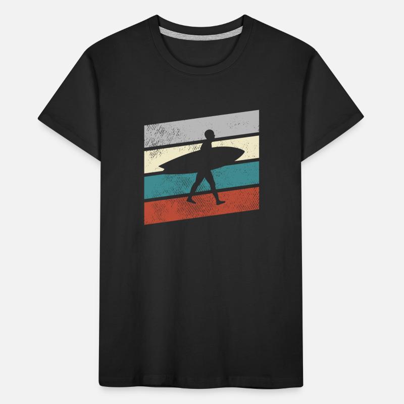 Surfing Retro Kids' Premium Organic T-Shirt