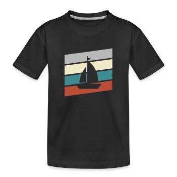 Rétro de la voile - T-shirt bio Premium Enfant - noir - Devant
