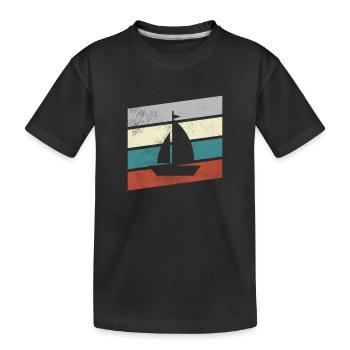 Rétro de la voile - T-shirt bio Premium Enfant - noir - Devant