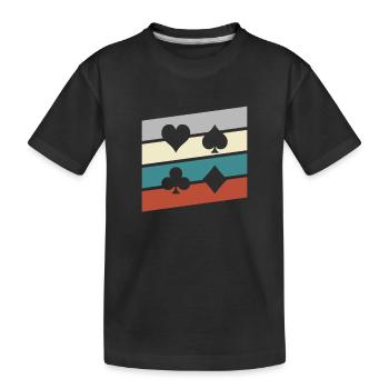 Poker Rétro - T-shirt bio Premium Enfant - noir - Devant