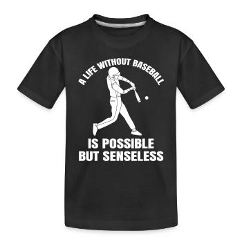 Équipe de baseball Joueur de baseball Baseballer - T-shirt bio Premium Enfant - noir - Devant