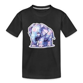 Elefant Elefanten Elefanten Baby Dickhäuter - Kinder Premium Bio T-Shirt - Schwarz - Vorne