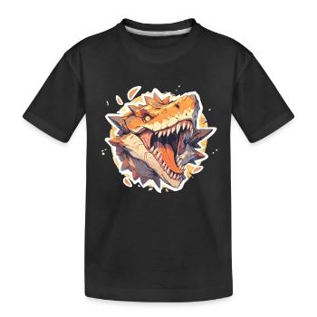 Dinosaure TRex - T-shirt bio Premium Enfant - noir - Devant