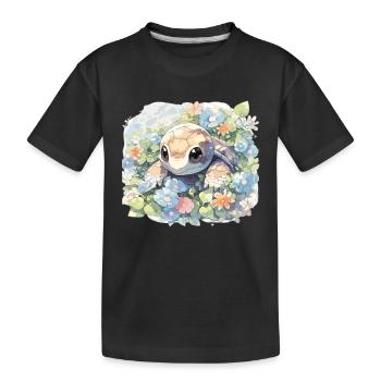 Schildkröte Echse Schildkröte Baby Schildkröten - Kinder Premium Bio T-Shirt - Schwarz - Vorne