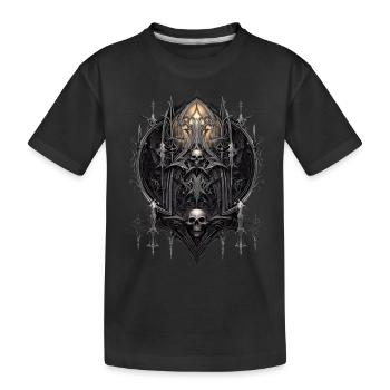 Gothik Okkult Satan Gotik Schwarze Szene Wicca - Kinder Premium Bio T-Shirt - Schwarz - Vorne