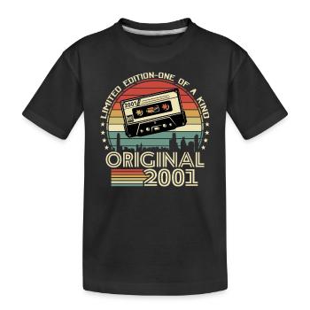 Vintage 2001 Cadeau d’anniversaire - T-shirt bio Premium Enfant - noir - Devant