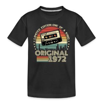 Vintage 1972 Geschenkidee - Kinder Premium Bio T-Shirt - Schwarz - Vorne