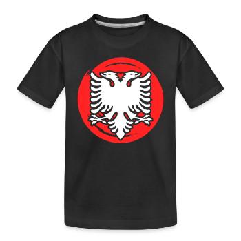 Aigle albanais à deux têtes Patriote albanais - T-shirt bio Premium Enfant - noir - Devant