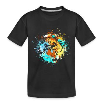Splash Art Singe Bornéo Orang-outan - T-shirt bio Premium Enfant - noir - Devant