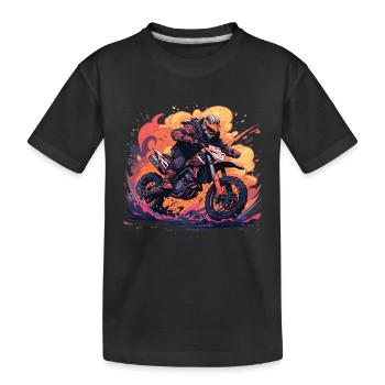Motocross Motocross Moto Dirt Bike Dirt Bikes - T-shirt bio Premium Enfant - noir - Devant