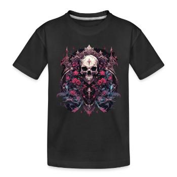Crâne Crâne Crânes Crâne Squelette - T-shirt bio Premium Enfant - noir - Devant
