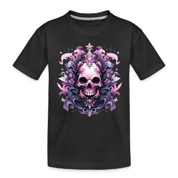 Crâne Crâne Crânes Crâne Squelette - T-shirt bio Premium Enfant - noir - Devant