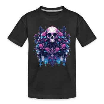 Crâne Crâne Crânes Crâne Squelette - T-shirt bio Premium Enfant - noir - Devant