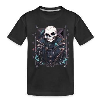 Crâne Crâne Crânes Crâne Squelette - T-shirt bio Premium Enfant - noir - Devant