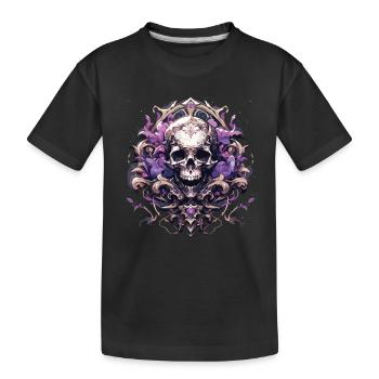 Crâne Crâne Crânes Crâne Squelette - T-shirt bio Premium Enfant - noir - Devant
