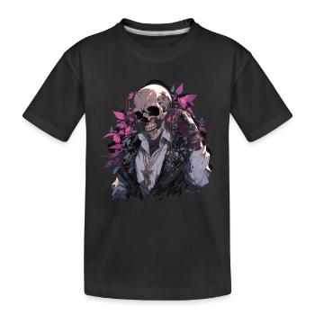 Crâne Crâne Crânes Crâne Squelette - T-shirt bio Premium Enfant - noir - Devant