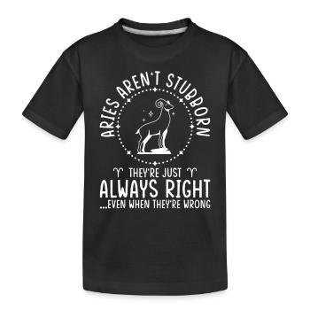 Bélier Signe du Zodiaque Astrologie Horoscope Bélier - T-shirt bio Premium Enfant - noir - Devant