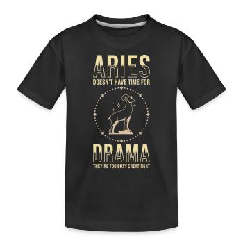 Bélier Signe du Zodiaque Astrologie Horoscope Bélier - T-shirt bio Premium Enfant - noir - Devant