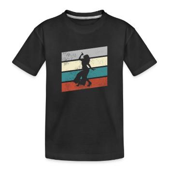 Singing Retro - Kids' Premium Organic T-Shirt - black - Front
