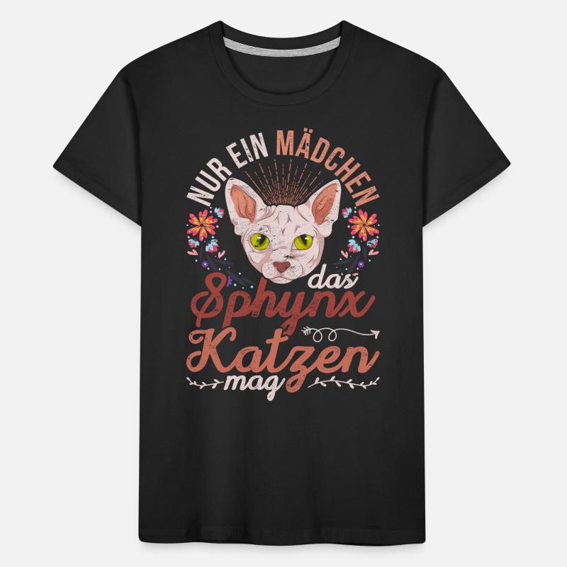 Nur ein Mädchen das Sphynx Katzen mag Sphynx Katze Kinder Premium Bio T-Shirt