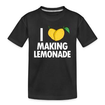 J’adore faire de la limonade Limonade Limonadenboss - T-shirt bio Premium Enfant - noir - Devant