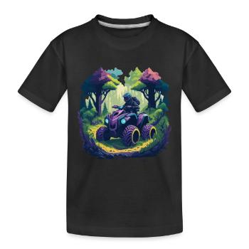 Quad Véhicule Tout-terrain Quad Rider Gelende Cartoon - T-shirt bio Premium Enfant - noir - Devant