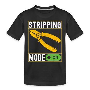 Electrician Electronics Technician - Kids' Premium Organic T-Shirt - black - Front
