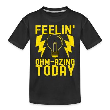 Electrician Electronics Technician - Kids' Premium Organic T-Shirt - black - Front