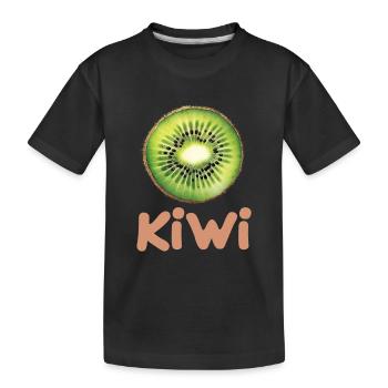 Kiwi für einen Kiwi Liebhaber - Kinder Premium Bio T-Shirt - Schwarz - Vorne