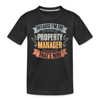 Gestion immobilière géniale parce que je suis le - T-shirt bio Premium Enfant - noir - Devant