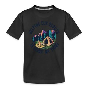 Cub Scouting Design Für Einen Pfadfinderführer - Kinder Premium Bio T-Shirt - Schwarz - Vorne