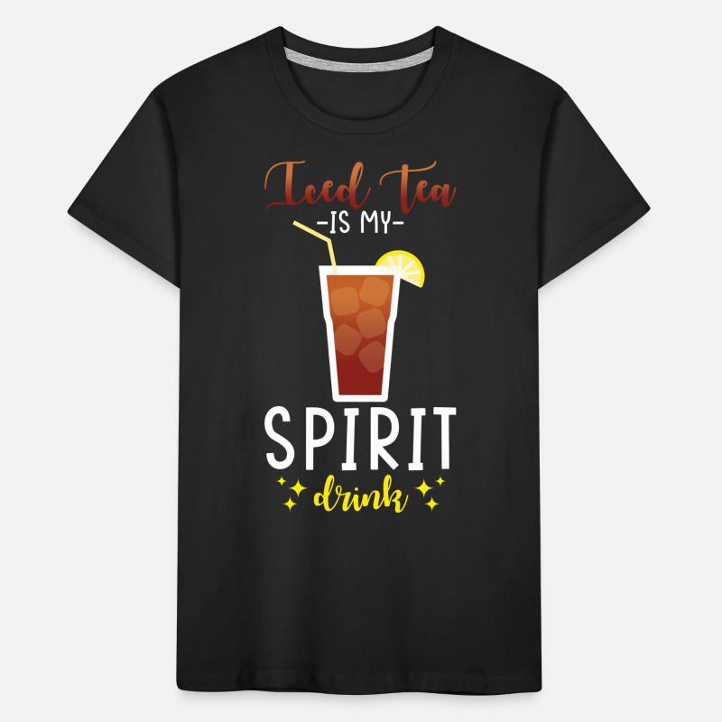 Iced Tea Drink Design Keep Calm and Iced Tea Kids' Premium Organic T-Shirt