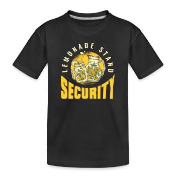 Stand de limonade Sécurité Amateur de limonade - T-shirt bio Premium Enfant - noir - Devant